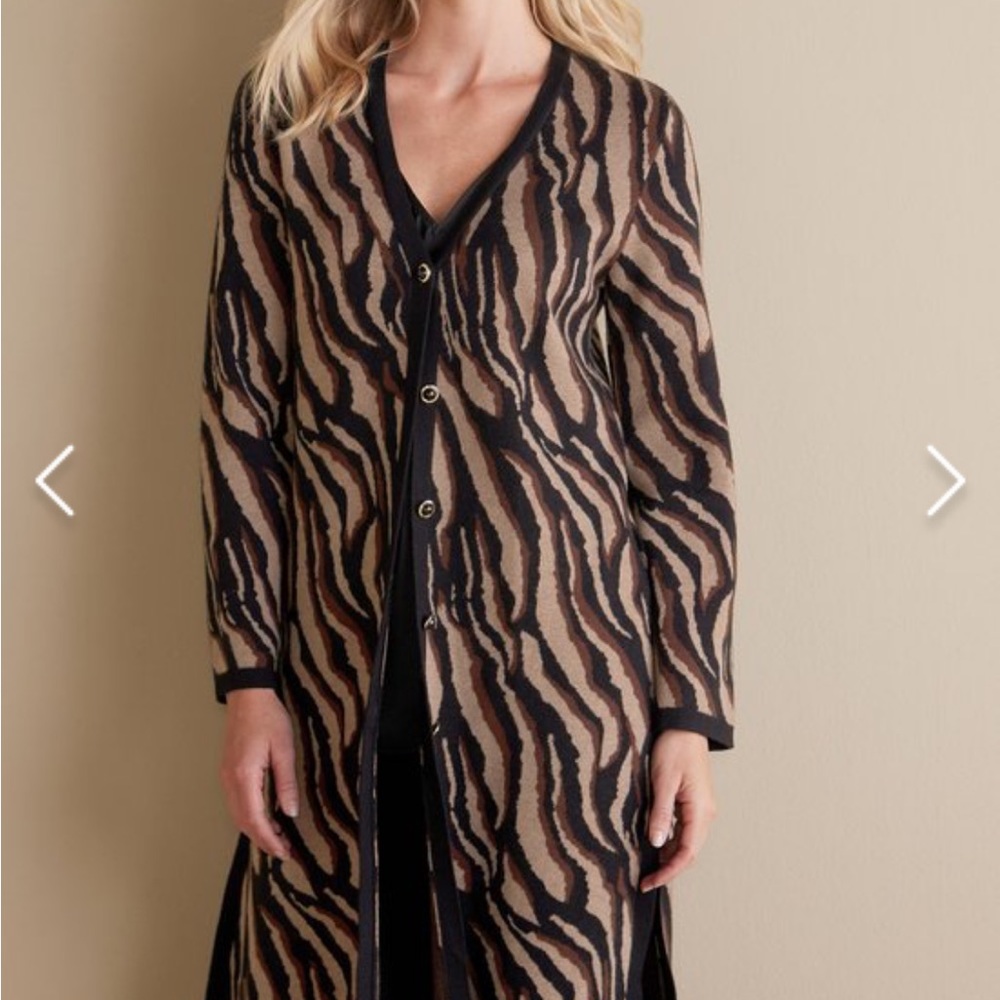 Soft surroundings Veronica Jacquard Cardigan size M & size L